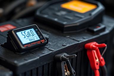 Testing a car battery's voltage to ensure reliable starts